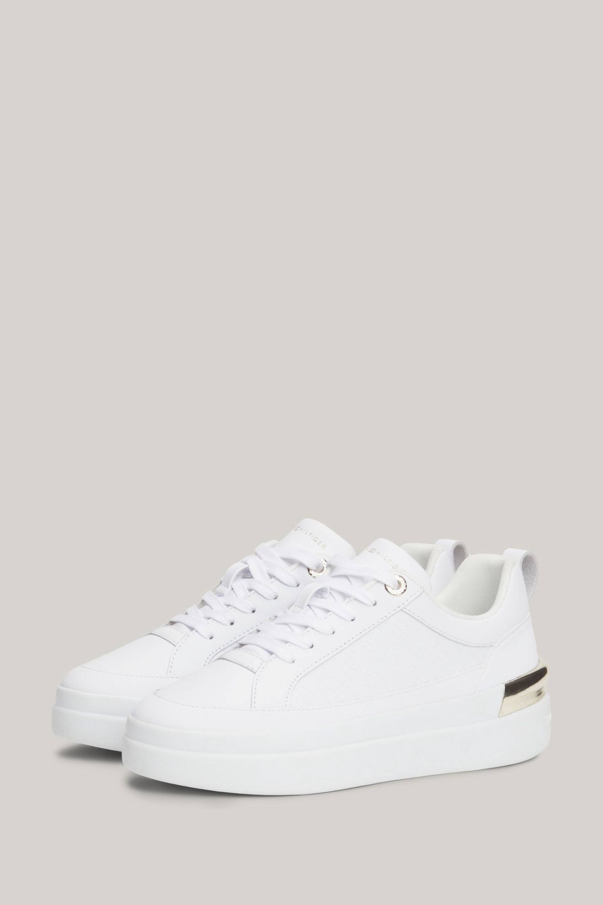 Tommy Hilfiger Lux Court White Sneakers - Image 2 of 5