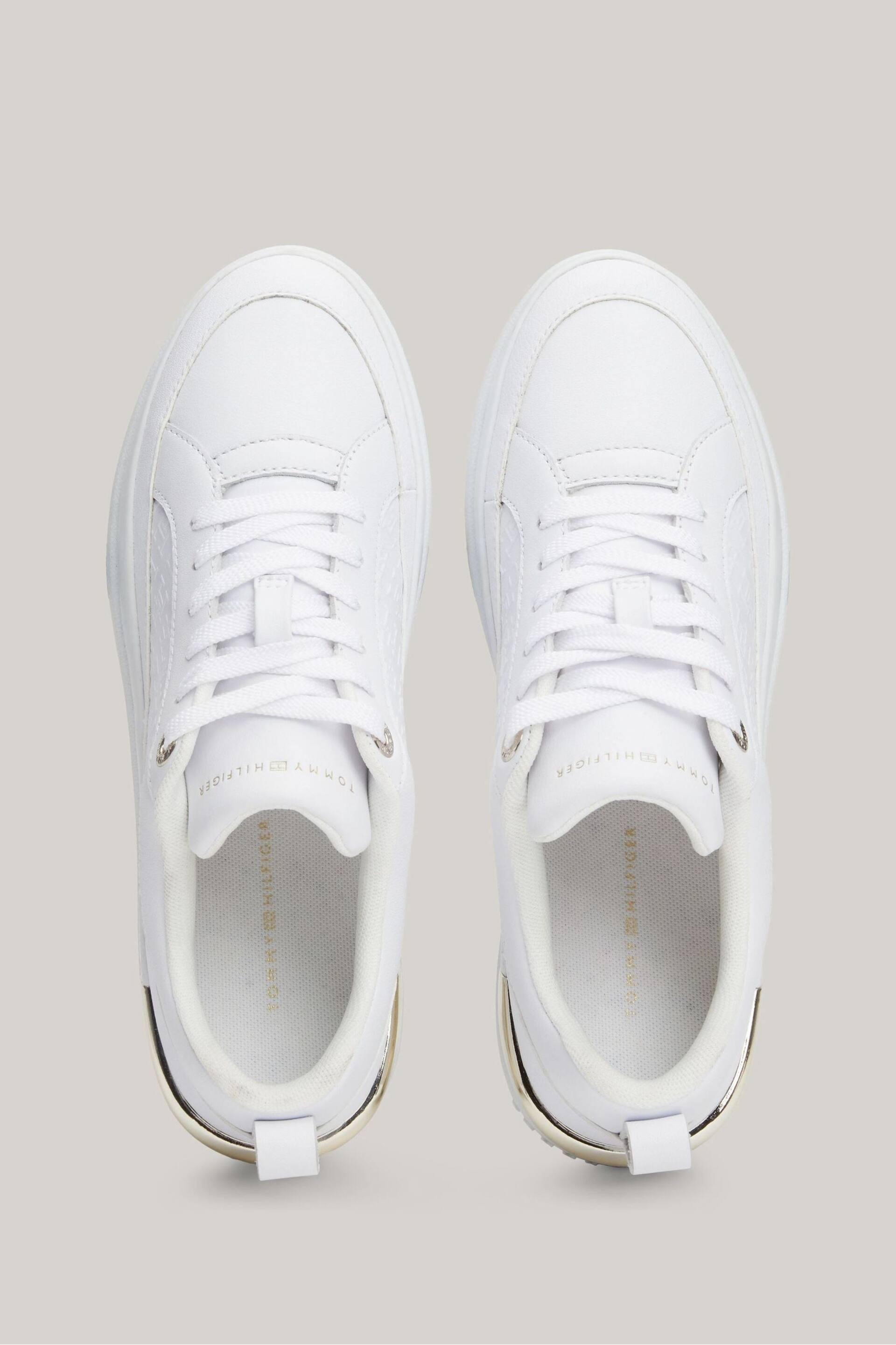 Tommy Hilfiger Lux Court White Sneakers - Image 3 of 5