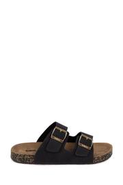 Totes Black Ladies Double Buckle Sandals - Image 2 of 4