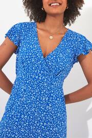 Joe Browns Blue Ditsy Floral Wrap Jumpsuit - Image 3 of 4