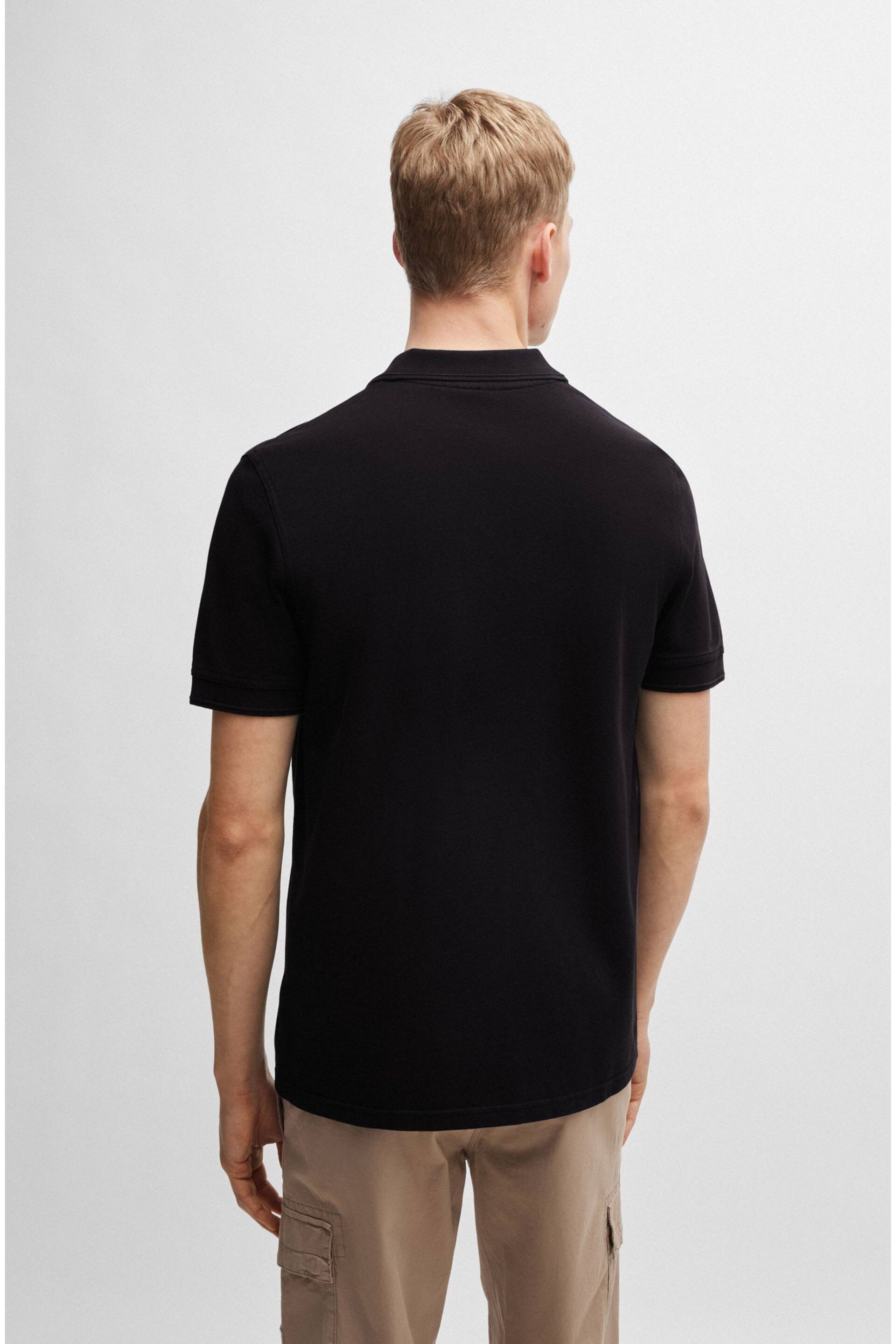 BOSS Black Cotton Pique Polo Shirt - Image 2 of 5