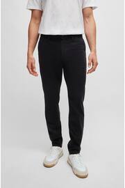 BOSS Black Tapered-Fit Chinos In Stretch-Cotton Satin - Image 1 of 9