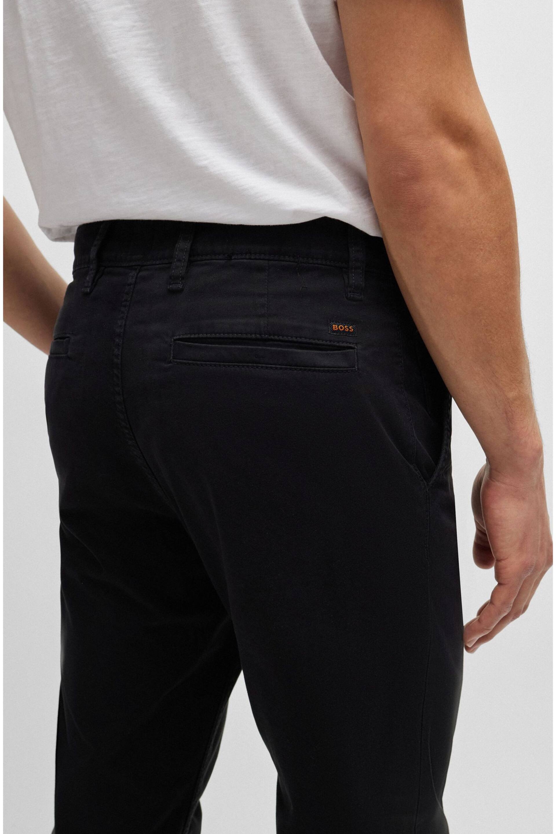 BOSS Black Tapered-Fit Chinos In Stretch-Cotton Satin - Image 3 of 9