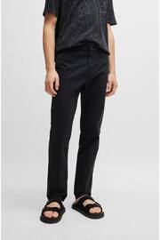 BOSS Black Tapered-Fit Chinos In Stretch-Cotton Satin - Image 4 of 9