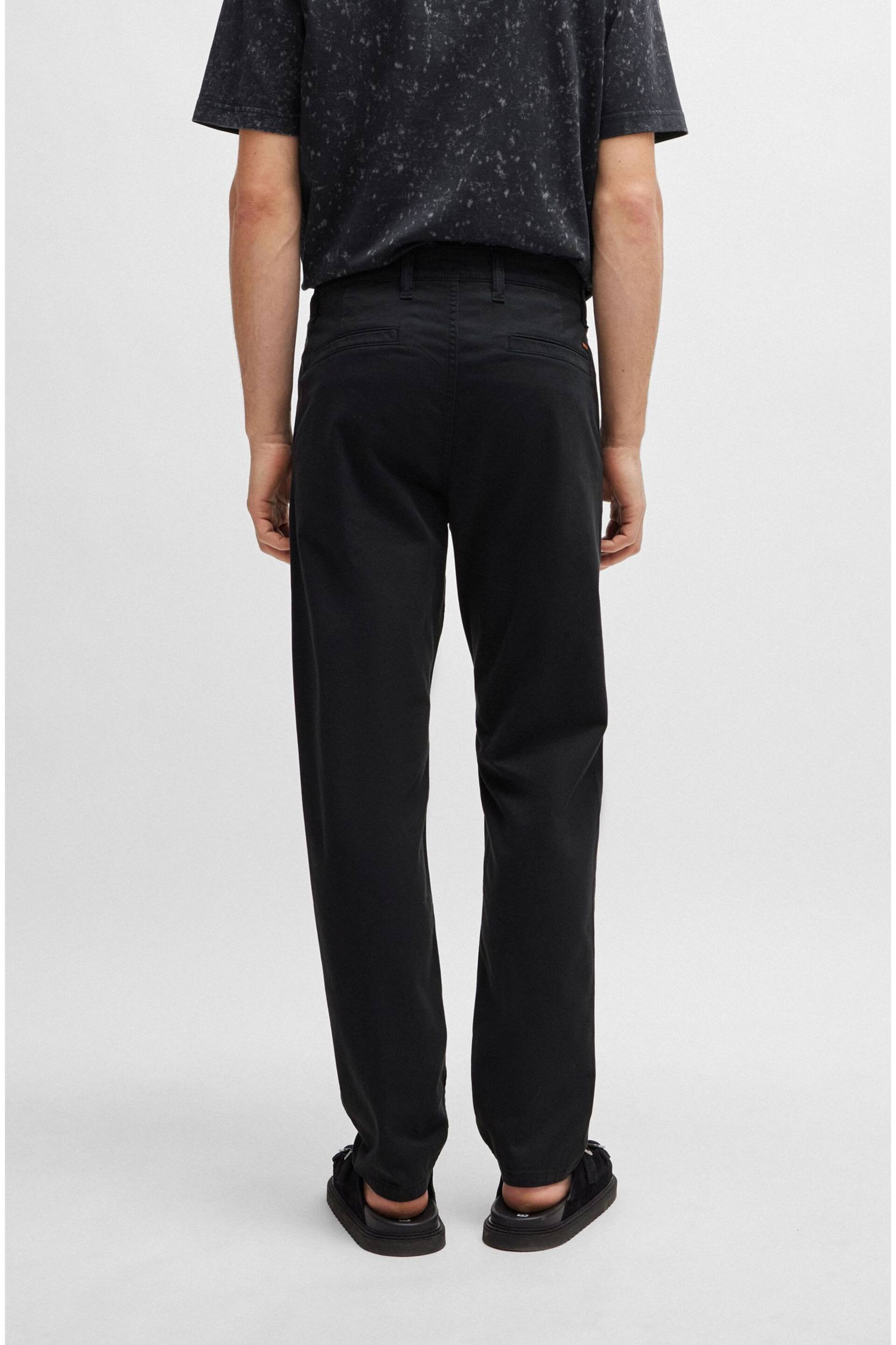 BOSS Black Tapered-Fit Chinos In Stretch-Cotton Satin - Image 5 of 9