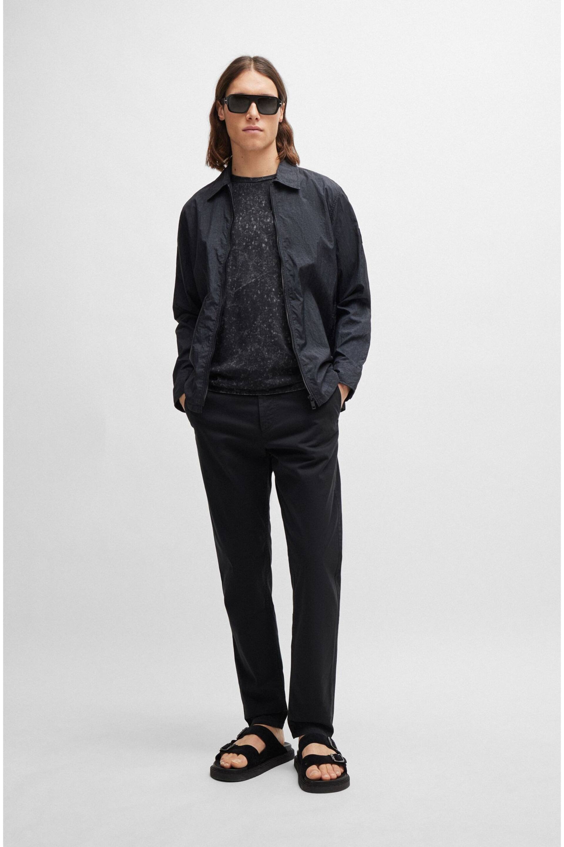 BOSS Black Tapered-Fit Chinos In Stretch-Cotton Satin - Image 7 of 9