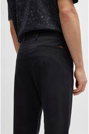 BOSS Black Tapered-Fit Chinos In Stretch-Cotton Satin - Image 8 of 9