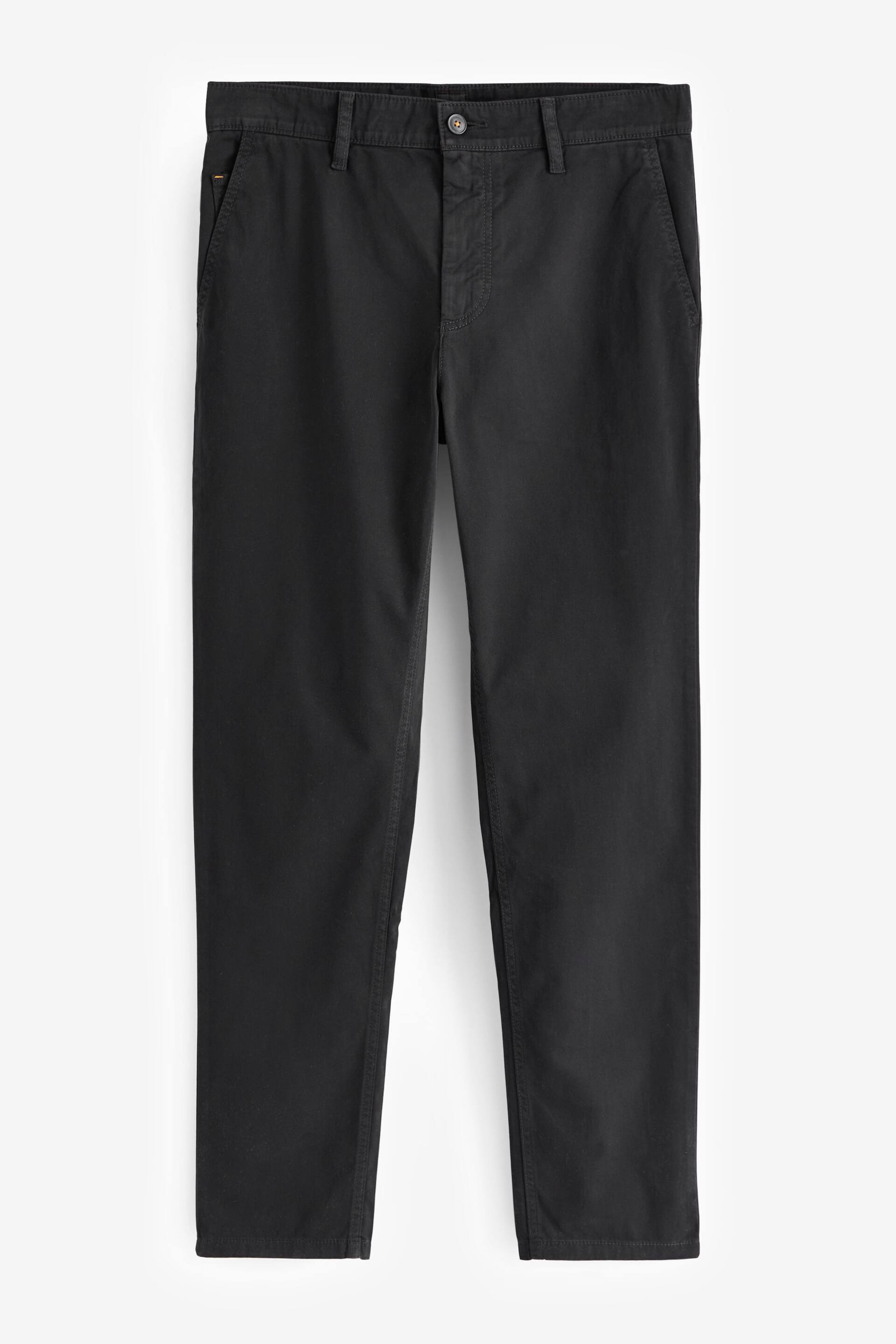 BOSS Black Tapered-Fit Chinos In Stretch-Cotton Satin - Image 9 of 9
