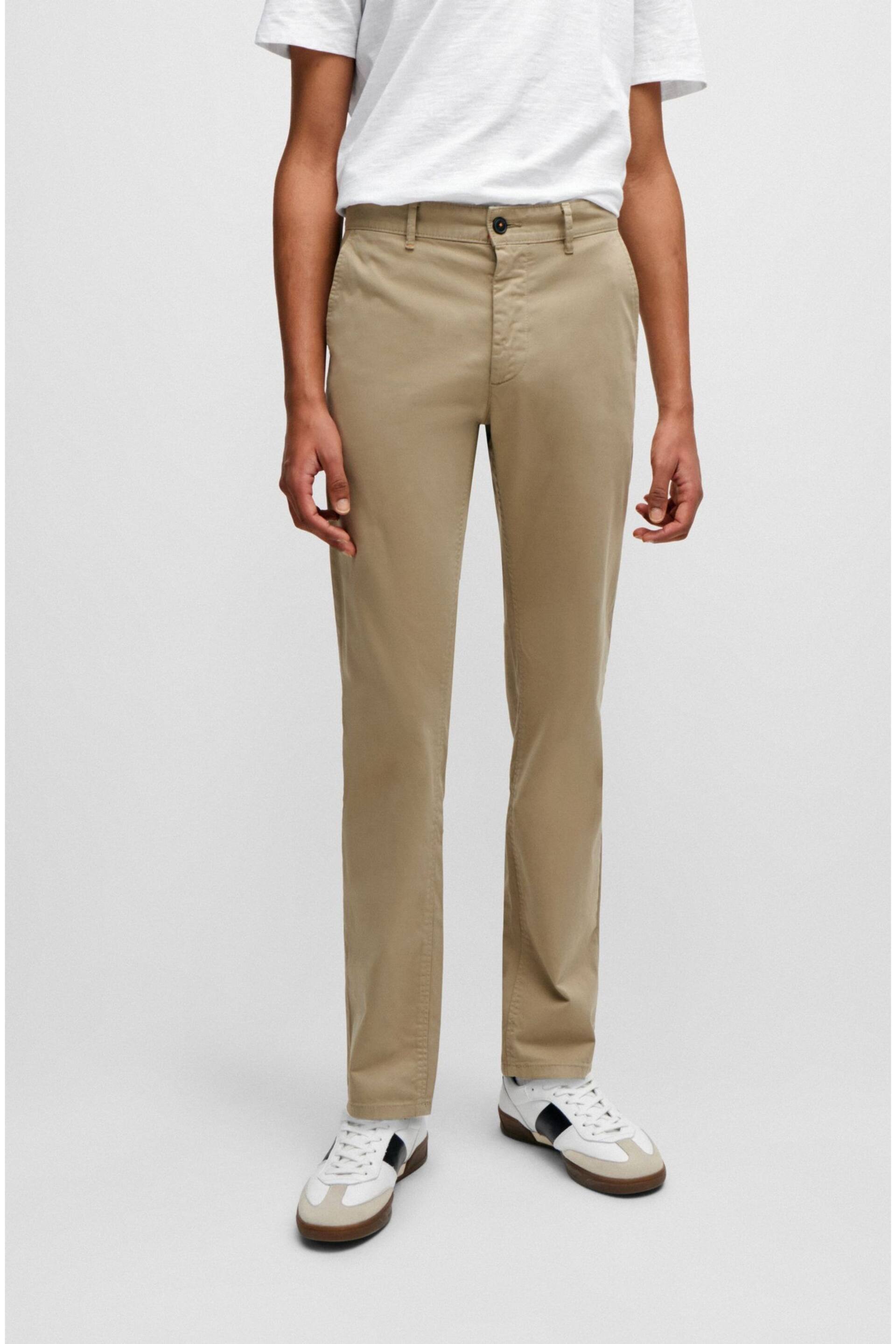 BOSS Natural Slim Fit Stretch Cotton Trousers - Image 1 of 5