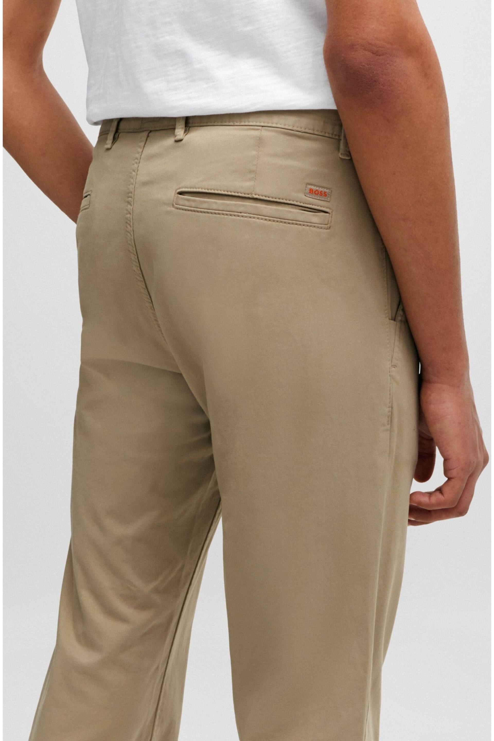 BOSS Natural Slim Fit Stretch Cotton Trousers - Image 4 of 5