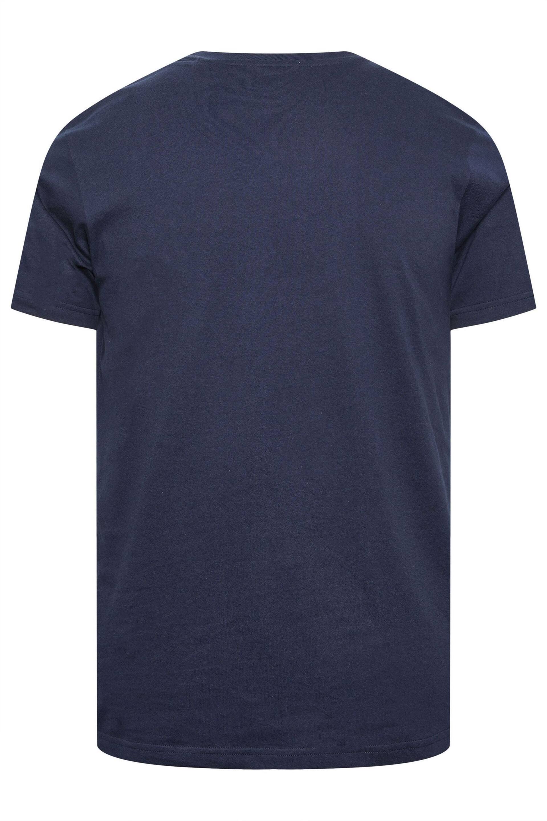 BadRhino Big & Tall Navy Blue Car Print T-Shirt - Image 3 of 3