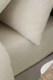 Catherine Lansfield Cream Brushed Cotton Fitted/Flat Sheet, Pillowcase Pack - Image 1 of 1