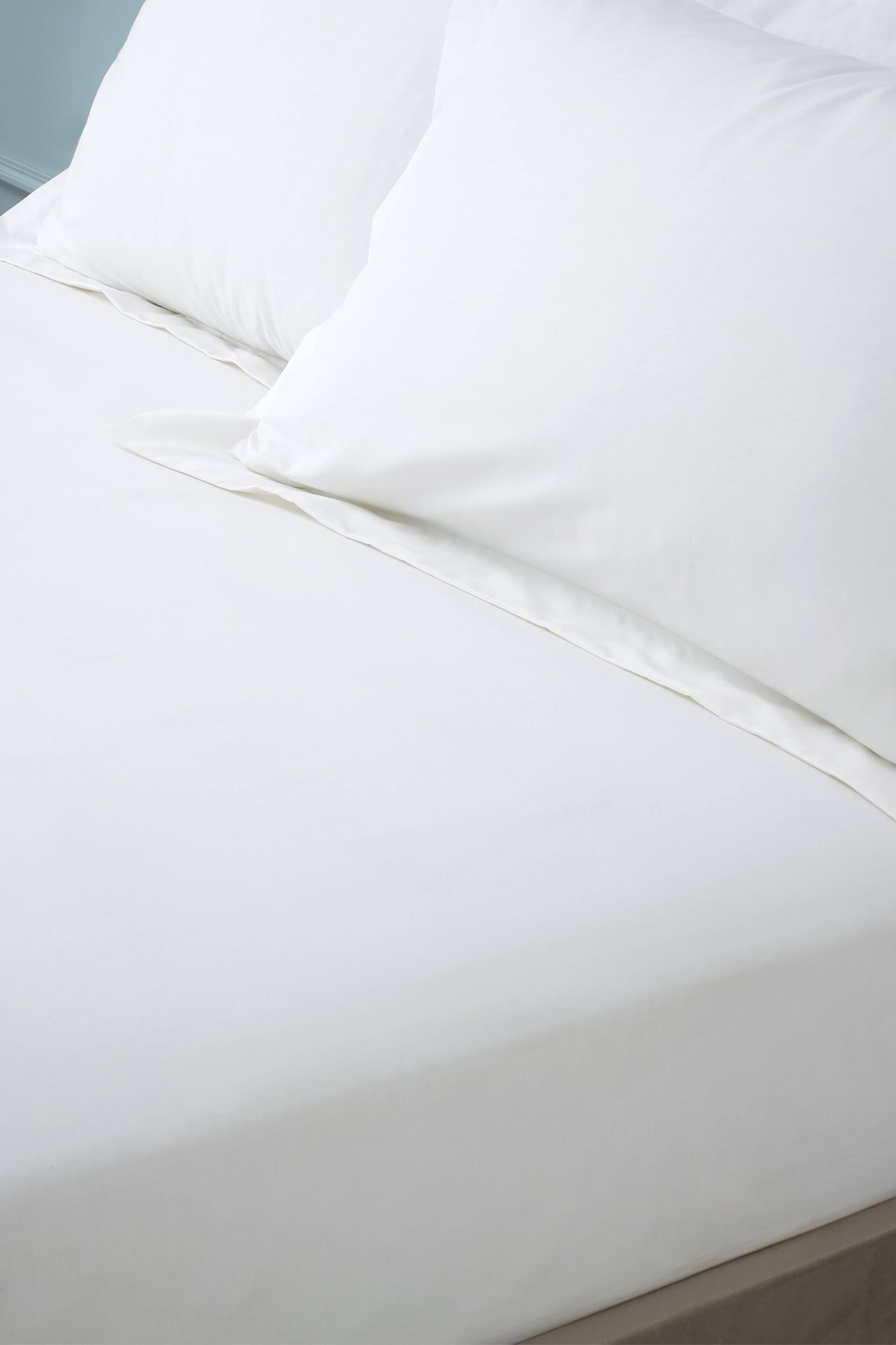 Bianca White 180 Thread Count Egyptian Cotton Fitted Sheet - Image 1 of 3