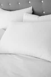 Catherine Lansfield White Brushed 100% Cotton Duvet Cover Set - Image 2 of 3