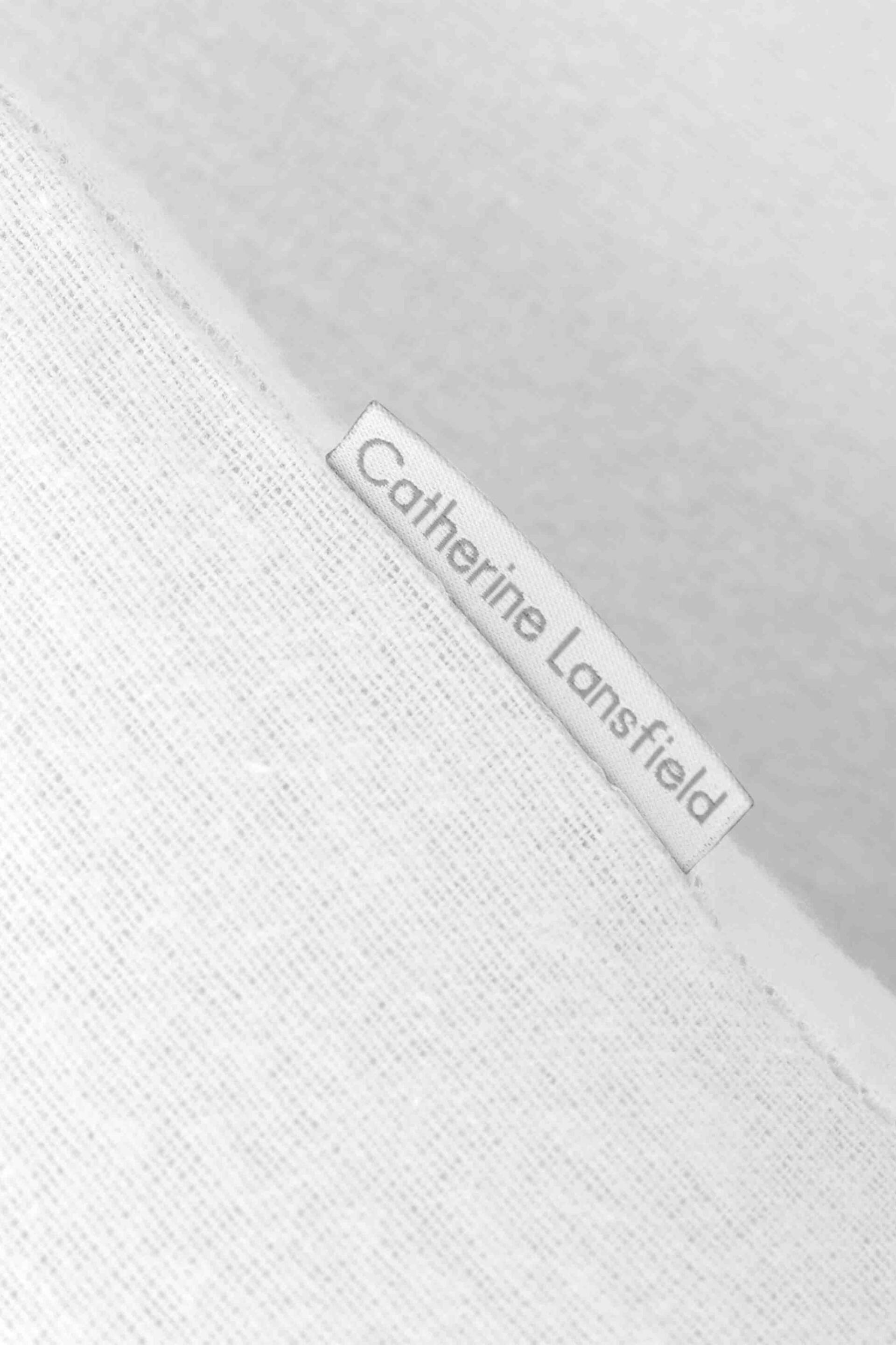 Catherine Lansfield White Brushed 100% Cotton Duvet Cover Set - Image 3 of 3