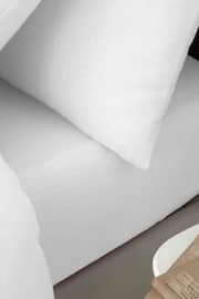 Catherine Lansfield White Brushed Cotton Fitted/Flat Sheet, Pillowcase Pack - Image 1 of 1