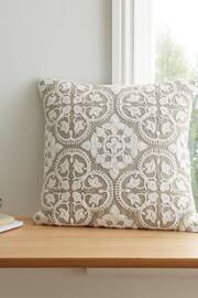 Bianca Grey Tuscany Trellis Cotton Cushion - Image 1 of 3