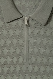 Reiss Sage Rizzo Half-Zip Knitted Polo Shirt - Image 5 of 5