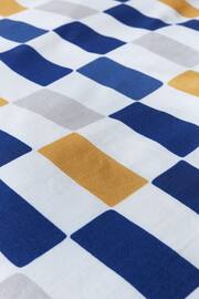 Content by Terence Conran Blue Oblong Checkerboard Cotton Duvet Cover Set - Image 4 of 4