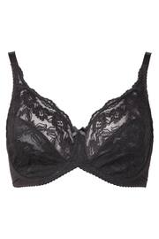 Yours Curve Black Stretch Lace Under Wired Non Padded Bra - Image 2 of 3