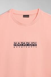 Napapijri Box Logo Pink Short Sleeve T-Shirt - Image 7 of 7