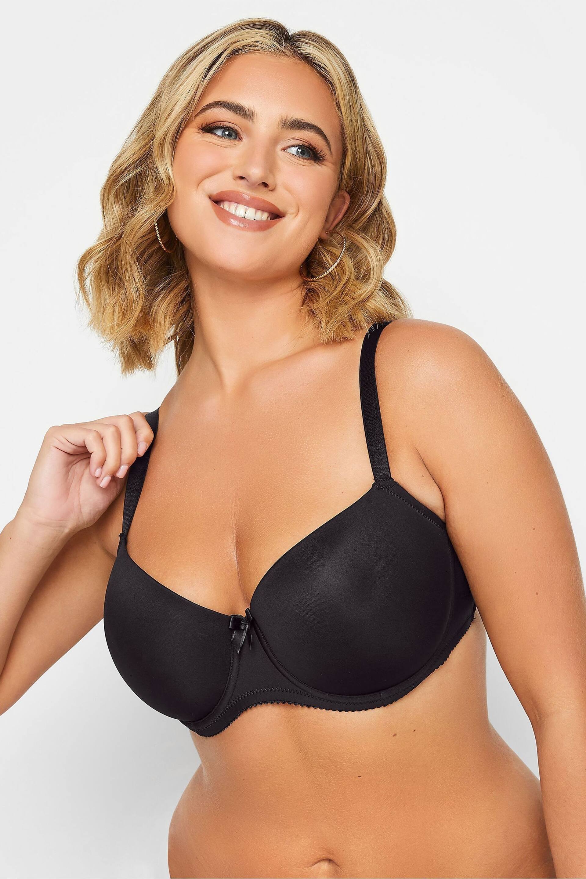 Yours Curve Black Padded T-Shirt Bra - Image 2 of 4