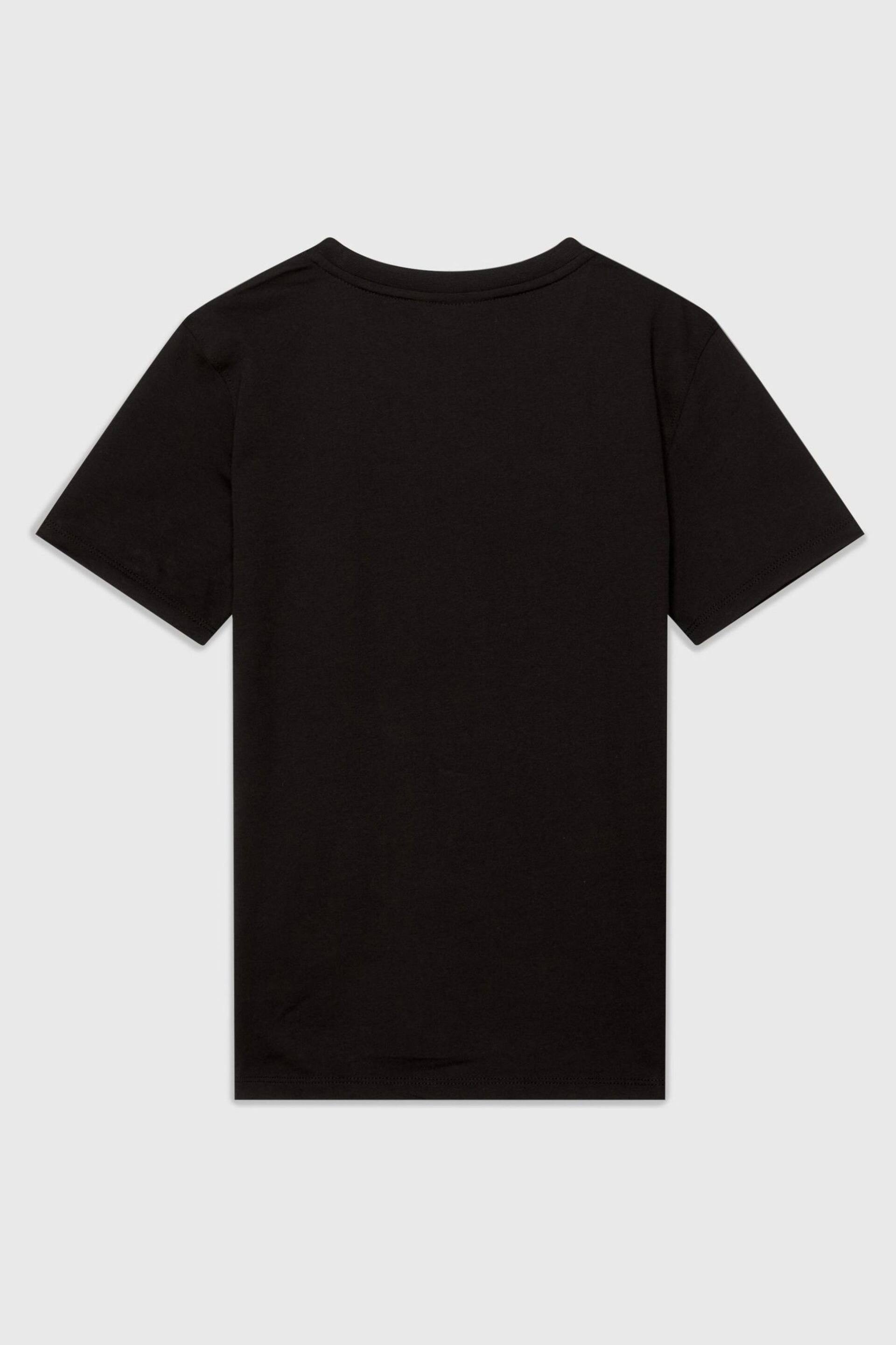 Calvin Klein Black Chrome Slogan Cropped T-Shirt - Image 2 of 4