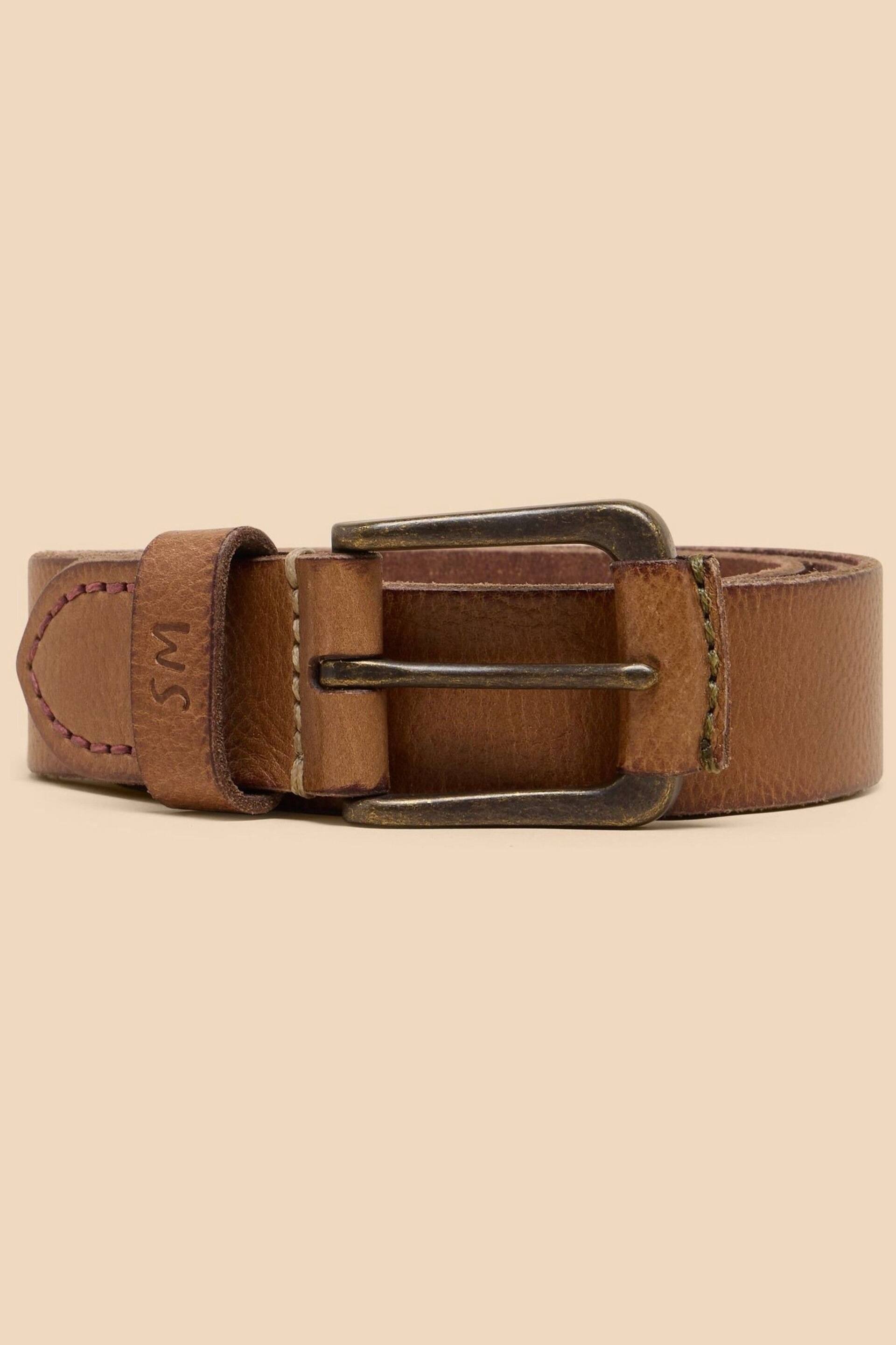 White Stuff Brown Leather Belt - Image 2 of 3