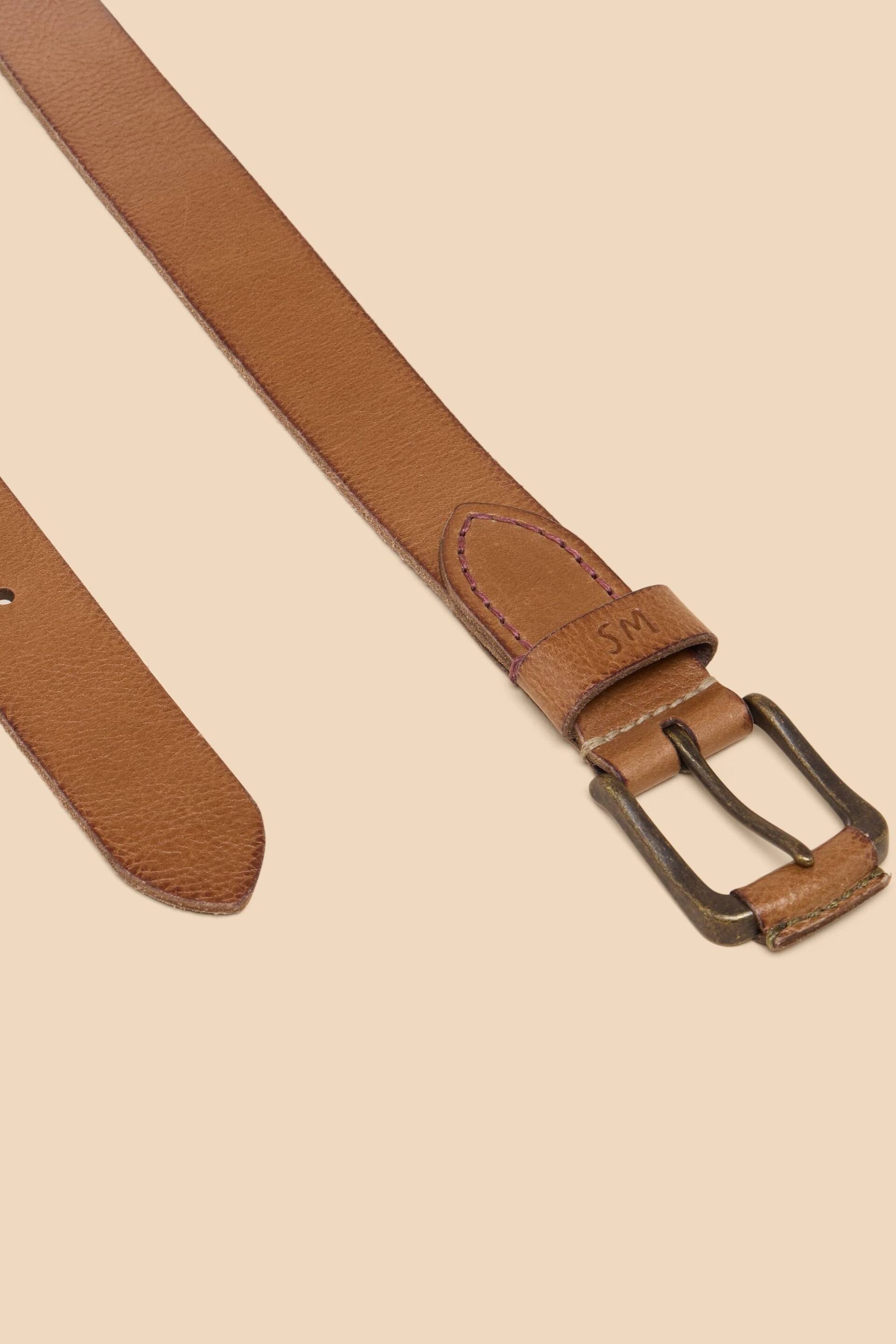 White Stuff Brown Leather Belt - Image 3 of 3