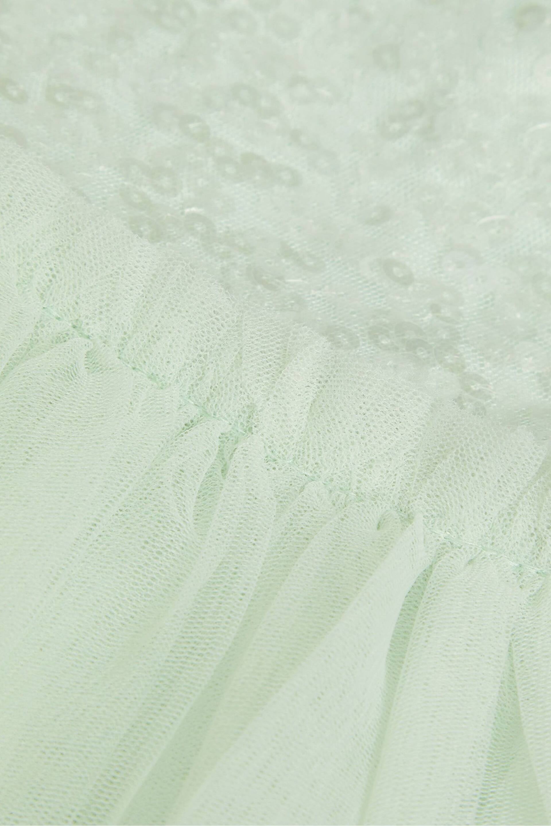 Monsoon Green Priscilla Sequin Ruffle Dress - Image 3 of 3