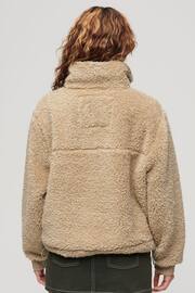 Superdry Light Brown Supersoft Zip Henley Jumper - Image 2 of 3