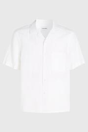 Calvin Klein White Linen Cuban Shirt - Image 3 of 3