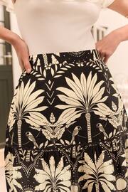 Lipsy Black Tiered Printed Midi Skirt - Image 2 of 4