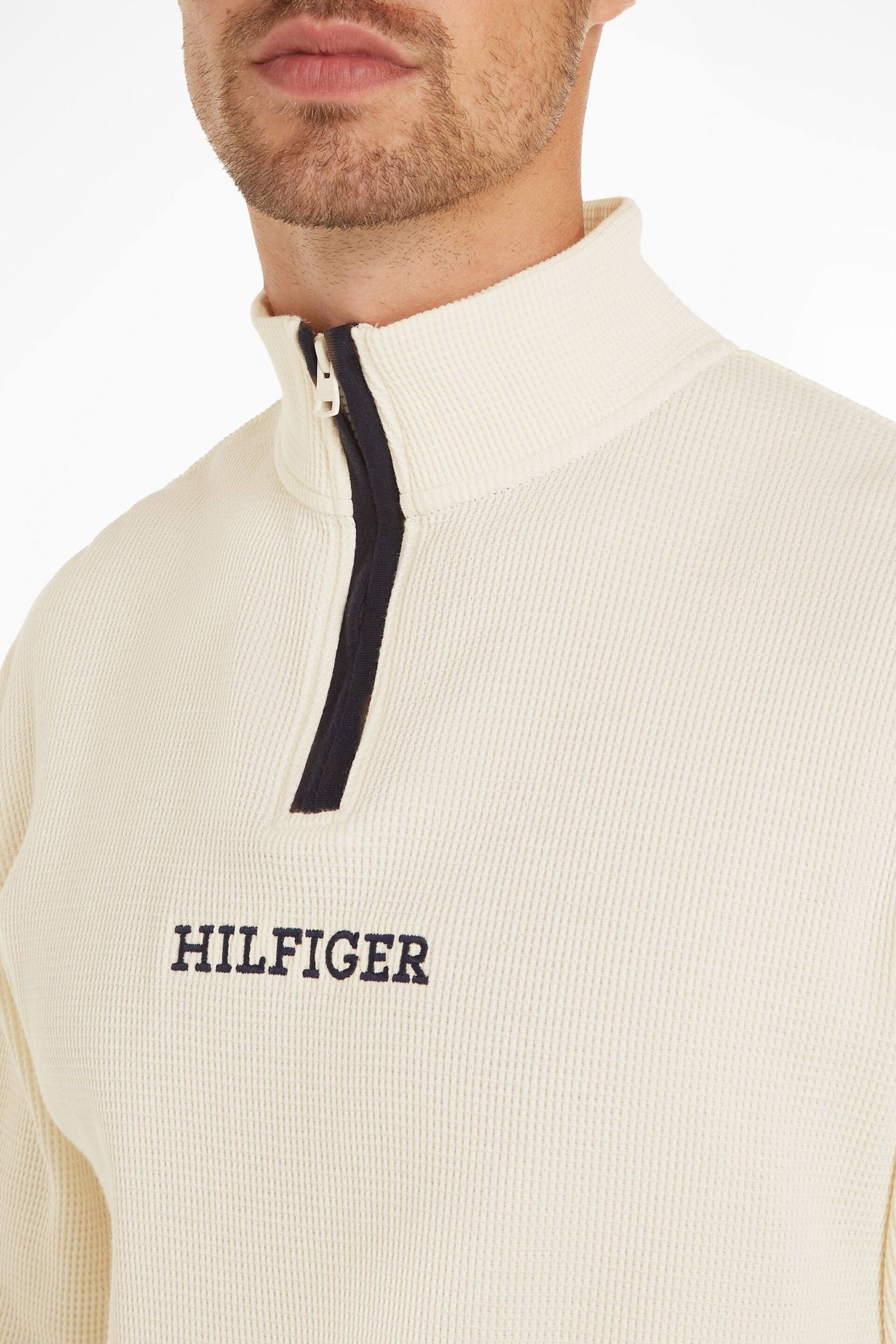 Tommy Hilfiger Cream Half Zip Sweater - Image 3 of 6