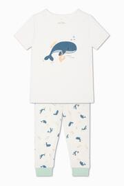 MORI Organic Cotton & Bamboo Whale White Print Pyjama Set - Image 4 of 5