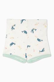 MORI Organic Cotton & Bamboo Whale White Print Short Pyjama Set - Image 2 of 4