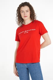 Tommy Hilfiger Red Logo T-Shirt - Image 1 of 6