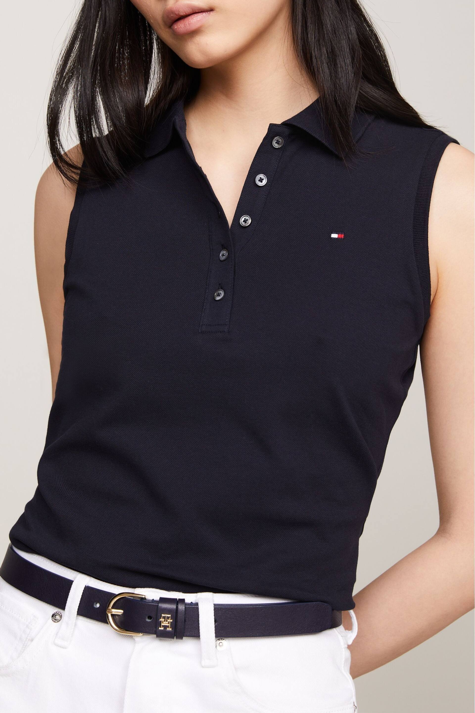 Tommy Hilfiger Blue1985 Sleeveless Polo Top - Image 3 of 5