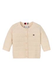 Tommy Hilfiger Baby Structured Cream Cardigan - Image 1 of 2