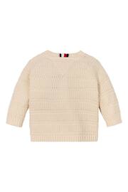 Tommy Hilfiger Baby Structured Cream Cardigan - Image 2 of 2