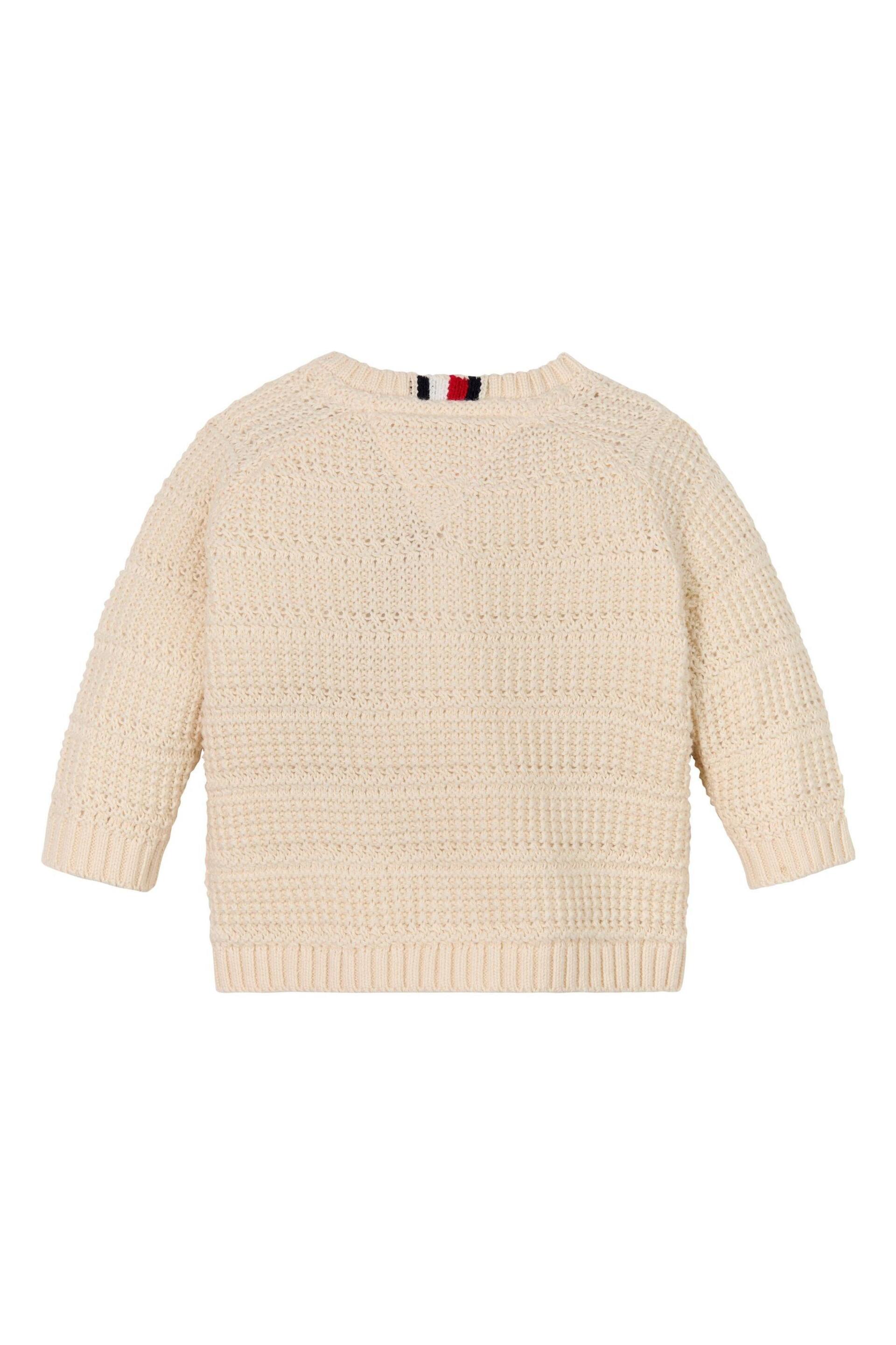 Tommy Hilfiger Baby Structured Cream Cardigan - Image 2 of 2