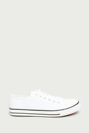 Long Tall Sally White Canvas Low Trainers - Image 1 of 5