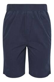 Yours Curve Blue Cool Cotton Shorts With Jersey Waist Band - Image 5 of 5
