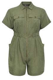 Yours Curve Green YOURS Curve Khaki Green Utility Playsuit - Image 2 of 2