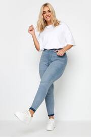 Yours Curve Light Blue Turn Up GRACE Jeans - Image 2 of 4