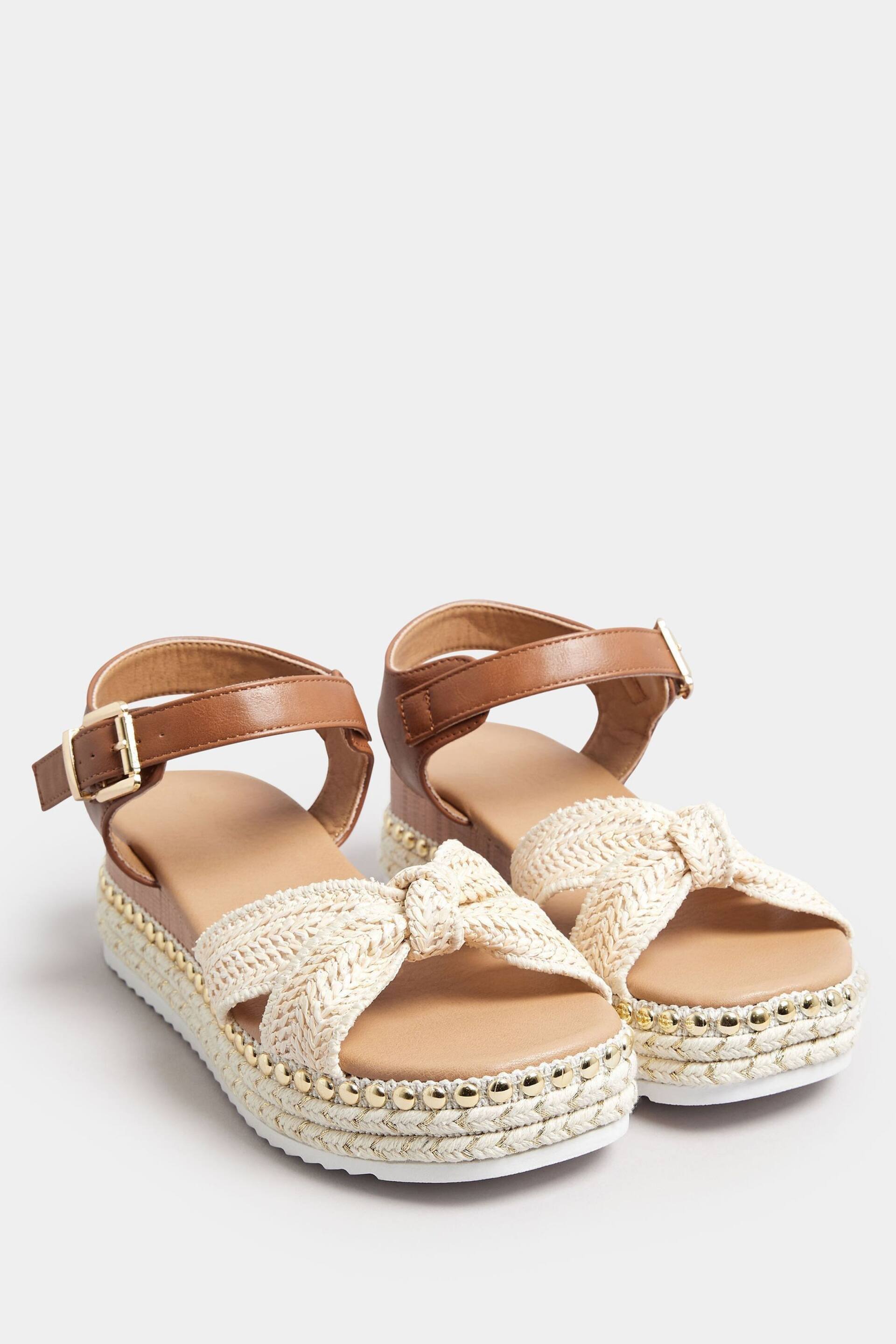 Yours Curve Natural Extra-Wide Fit Two Part Espadrilles - Image 2 of 5