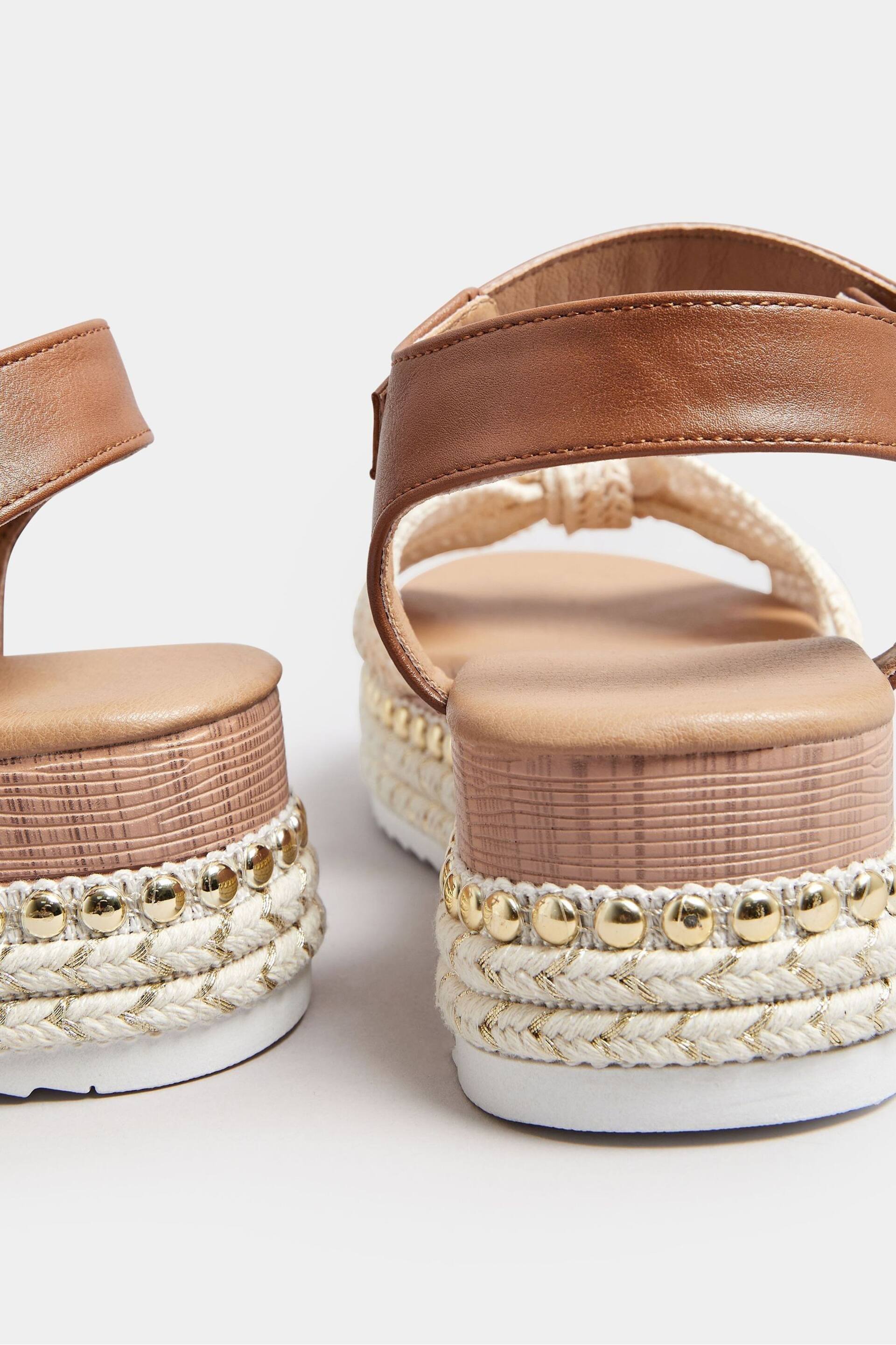 Yours Curve Natural Extra-Wide Fit Two Part Espadrilles - Image 4 of 5