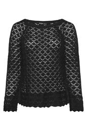 Yours Curve Black Crochet Detail Jumper - Image 5 of 5