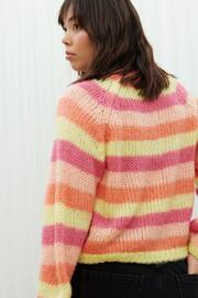 Oliver Bonas Multi Striped Lofty Knitted Jumper - Image 2 of 8