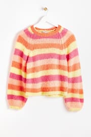 Oliver Bonas Multi Striped Lofty Knitted Jumper - Image 4 of 8